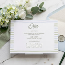 Salbeigrüne Streifen-Bogen-Hochzeit