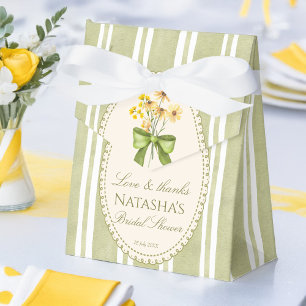 Salbeigrüne Streifen elegante Brautparty-Geschenke Geschenkschachtel
