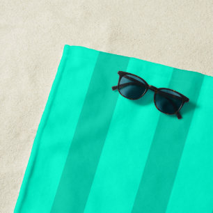 Salbeigrüne Streifen  Strandtuch