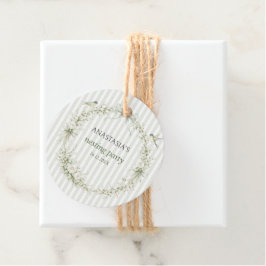 Salbeigrüne Toile De Juoy Nesting-Party Geschenkanhänger