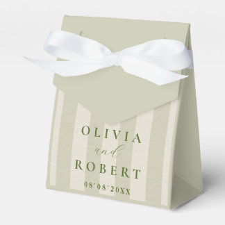 Salbeigrüne vertikale Streifen Minimalistische Hoc Geschenkschachtel