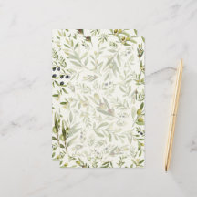 Salbeigrüner Aquarell Französischer Landhausstil O