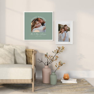 Salbeigrüner Bogen Foto Hochzeitsgeschenk Wohndeko