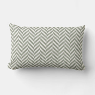 Salbeigrüner geometrischer Outdoor-Herringbone Kissen Für Draußen