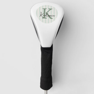 Salbeigrüner Holzkohle benutzerdefiniertes gestrei Golf Headcover