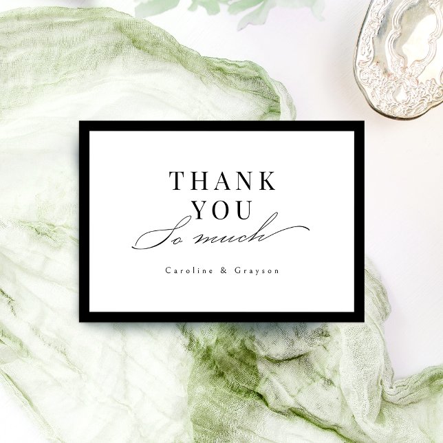 Salbeigrüner Vintage-Rahmen Elegantes Skript Dankeskarte (Sage Green Vintage Frame Elegant Script Thank You Card)