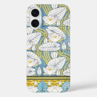 Salbeigrünes Art Nouveau Seerosenmuster