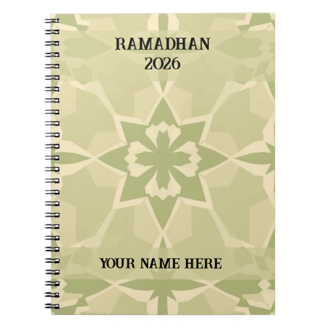 Salbeigrünes Bauhaus Islamisches Journal Notizblock (Vorderseite)