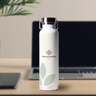 Salbeigrünes Blatt Creme Berater Verhaltensgesundh Trinkflasche