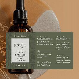 Salbeigrünes Boho-Muster-Logo 2OZ-Tropfflasche