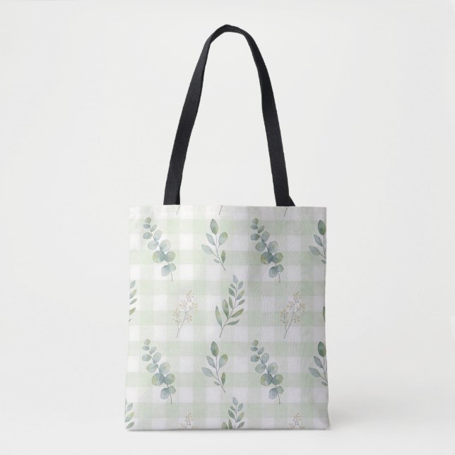 Salbeigrünes botanisches nahtloses Design (Vorderseite)
