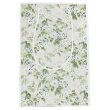 Salbeigrünes Chintz-Geschenktüte, English Rose Dru