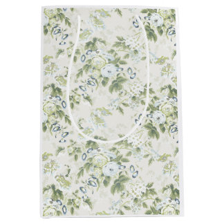 Salbeigrünes Chintz-Geschenktüte, English Rose Dru Mittlere Geschenktüte