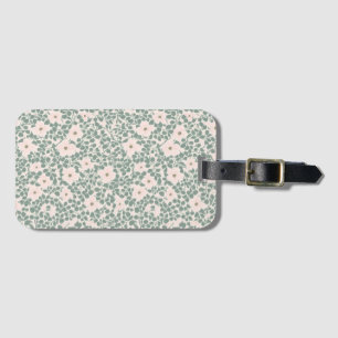 Salbeigrünes Ditsy-Blumenmuster Gepäckanhänger