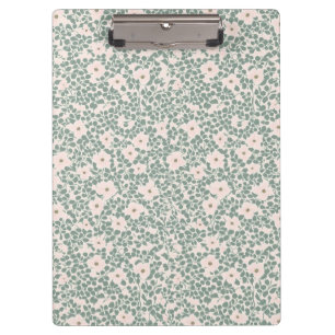 Salbeigrünes Ditsy-Blumenmuster Klemmbrett