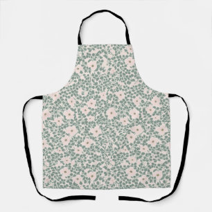 Salbeigrünes Ditsy-Blumenmuster Schürze