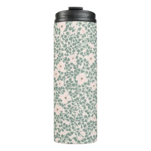 Salbeigrünes Ditsy-Blumenmuster Thermosbecher