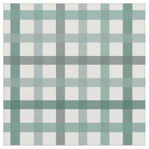Salbeigrünes Farmhouse-Gingham-Karo-Tartan-Muster  Stoff