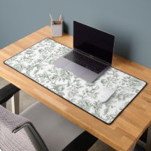 Salbeigrünes florales vintage Toile-Muster 