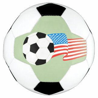 Salbeigrünes Fußballdesign mit amerikanischer Flag Fußball