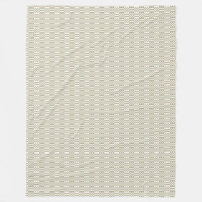 Salbeigrünes geometrisches Muster Fleece-Decke Fleecedecke (Vorderseite)