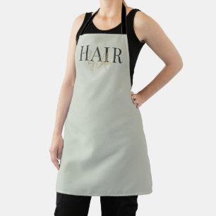 Salbeigrünes Gold Haarstylist-Etikett individuell Schürze