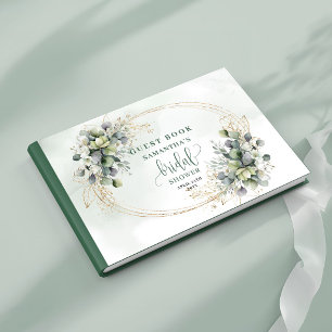 Salbeigrünes Greenery Brautparty-Gästebuch Gästebuch