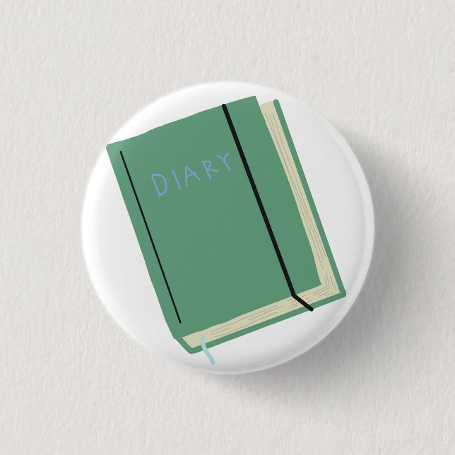 Salbeigrünes Journal mit elastischem Band Button (Vorderseite)