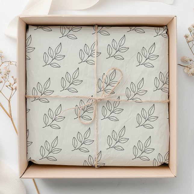 Salbeigrünes minimalistisches botanisches Papier f (Von Creator hochgeladen)