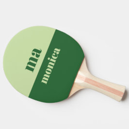Salbeigrünes Skript-Monogramm-Initial Tischtennis Schläger