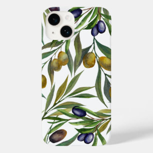 Salbeigrünes Wasserfarben- Französisch-Land-Oliven Case-Mate iPhone 14 Hülle