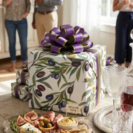 Salbeigrünes Wasserfarben- Französisch-Land-Oliven Geschenkpapier