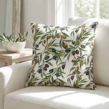 Salbeigrünes Wasserfarben-Landhaus-Olivenmuster