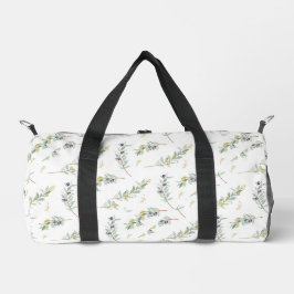 Salbeigrünes Wasserfarben-Olivenmuster im französi Duffle Bag