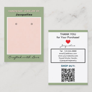 Salbeirosa Schmuck Ohrringe Website QR Code Visitenkarte