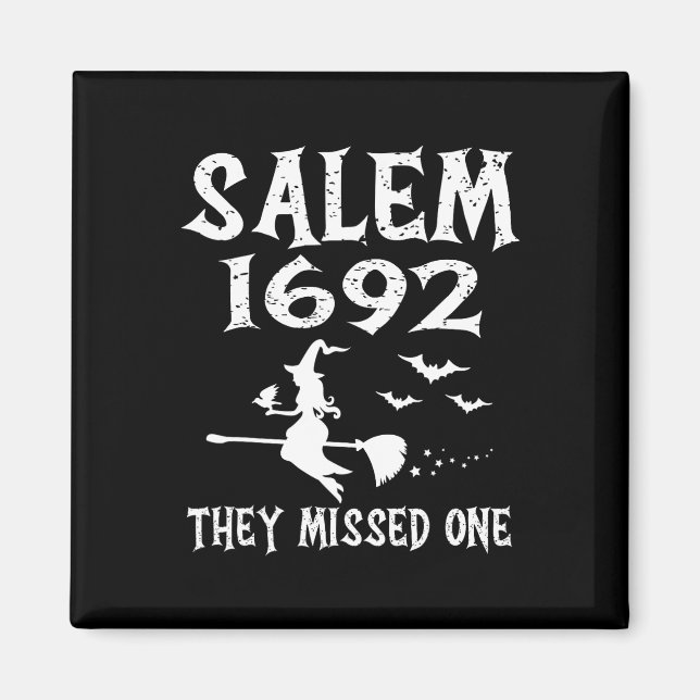 Salem 1692 fehlte ein Halloween-Design Magnet (Vorne)
