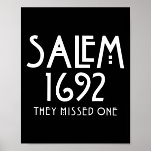 Salem 1692 fehlte ein lustiges Salem Halloween Poster