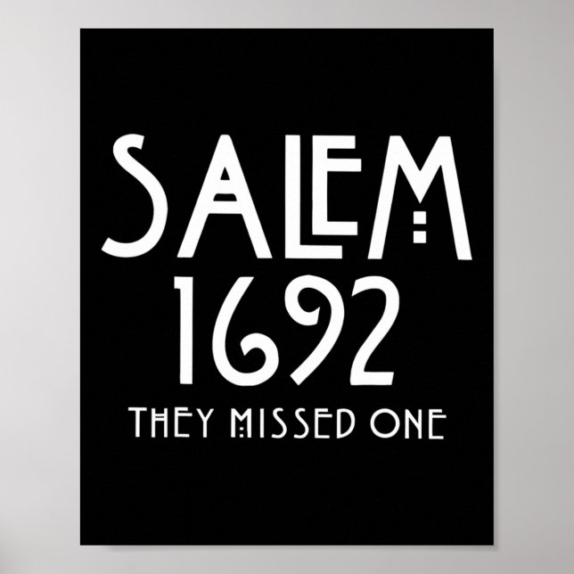 Salem 1692 fehlte ein lustiges Salem Halloween Poster (Vorne)