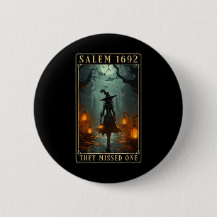 Salem 1692 fehlte eine Halloween-Hexe Button