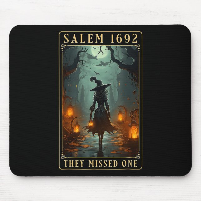 Salem 1692 fehlte eine Halloween-Hexe Mousepad (Vorne)