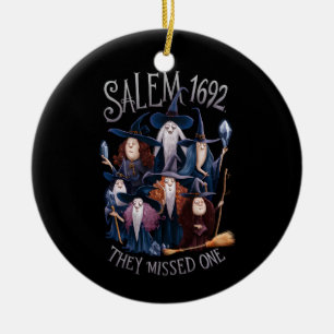 Salem 1692 Sie verpassten eine Halloween-Hexe Keramik Ornament