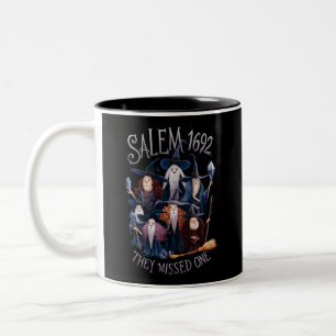 Salem 1692 Sie verpassten eine Halloween-Hexe Zweifarbige Tasse