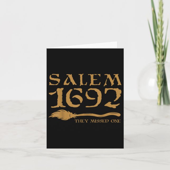 Salem 1692 vermissten sie eine Hexe Halloween 3 Karte (Vorderseite)