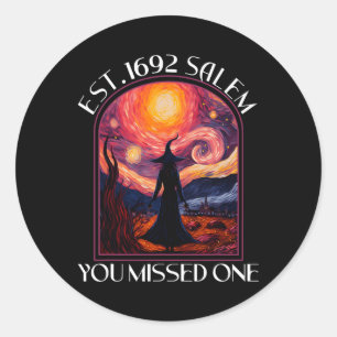 Salem 1692 vermissten sie eine Hexe Halloween Van Runder Aufkleber