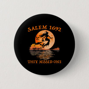 Salem 1692 verpasste eine Hexenmeistersaal Button