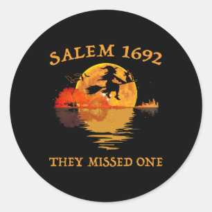 Salem 1692 verpasste eine Hexenmeistersaal Runder Aufkleber