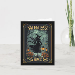 Salem 1692 verpassten sie ein Halloween Hexenspiel Karte
