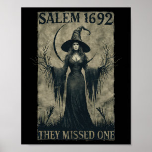 Salem 1692 verpassten sie einen Halloween-Feminist Poster