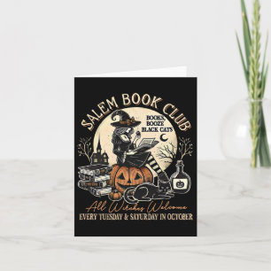 Salem Book Club Hexenkatze Halloween Spooky Saison Karte