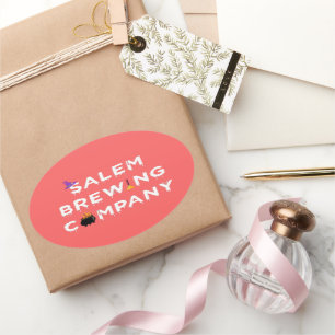 Salem Brewing Company White Ovaler Aufkleber